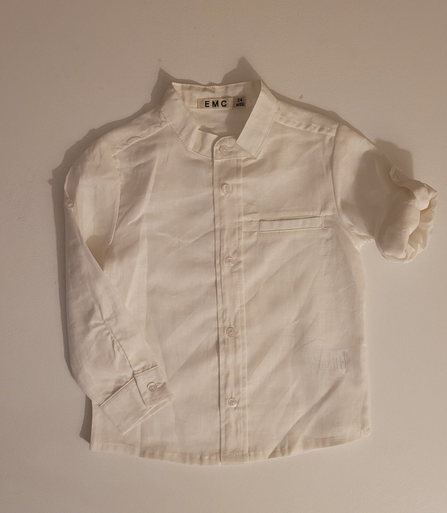 Camicia coreana bianca bambino