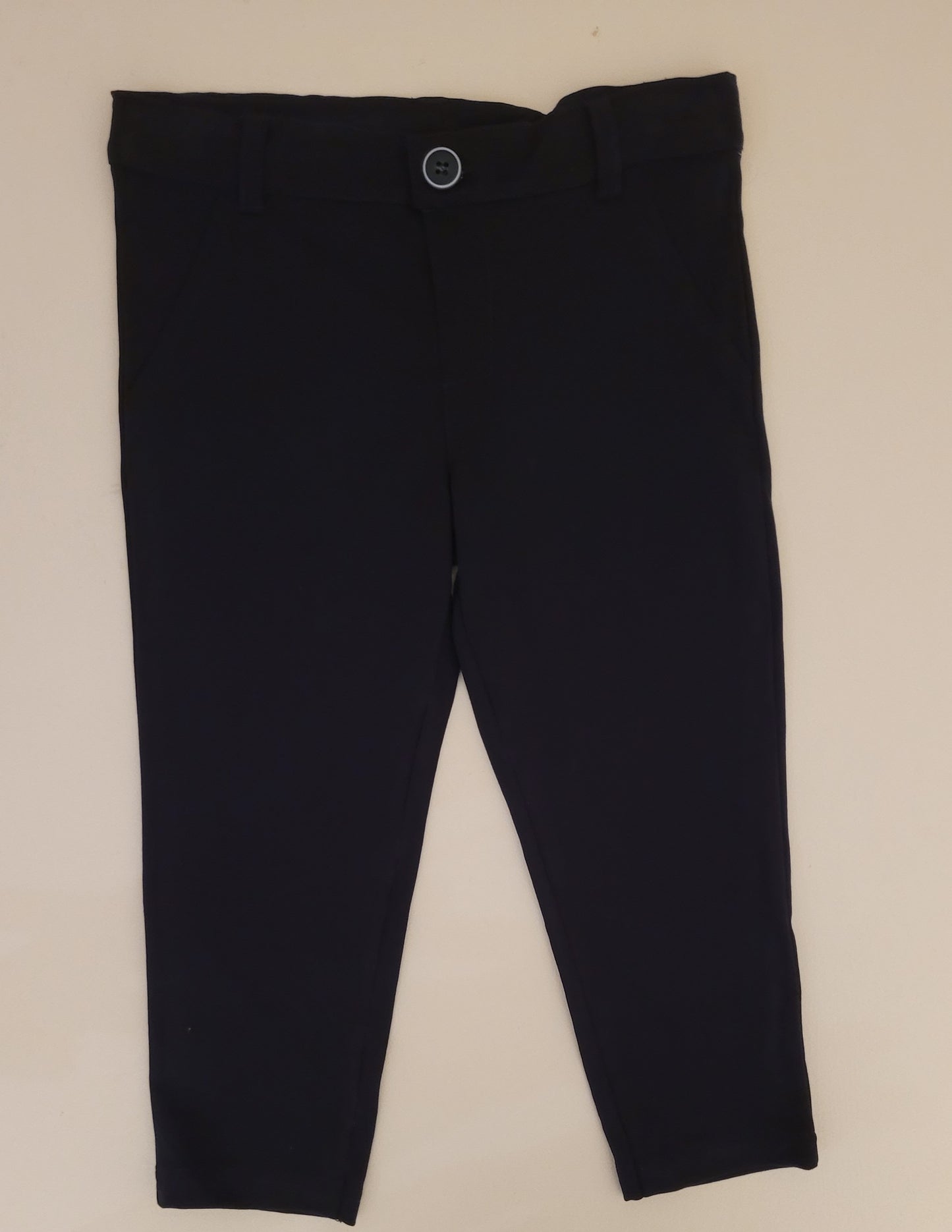 Pantalone lungo cotone morbido blu bambino