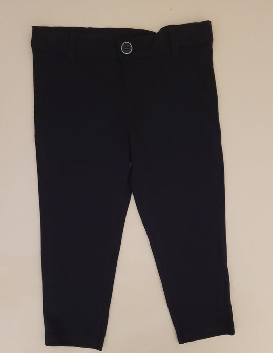 Pantalone lungo cotone morbido blu bambino