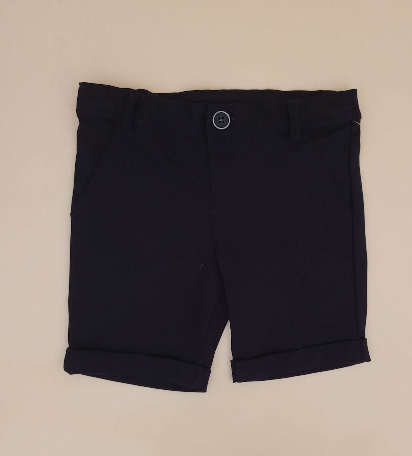 Pantalone corto cotone morbido blu bambino