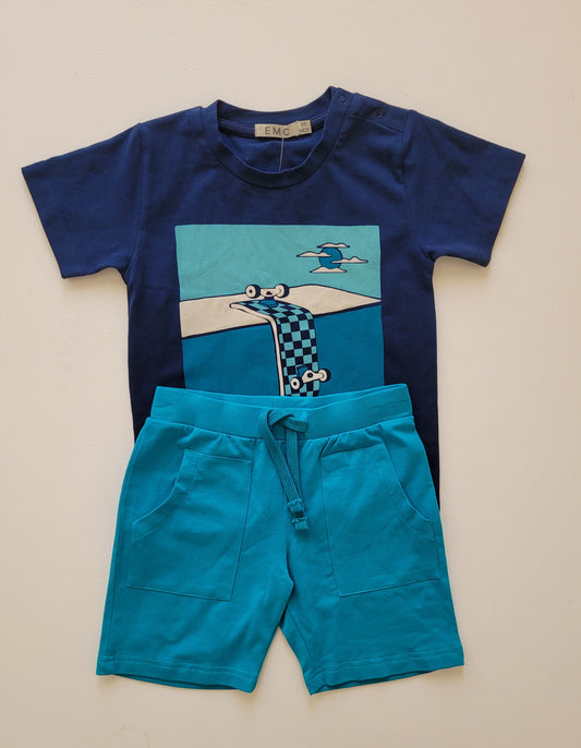 Completo azzurro e blu bambino