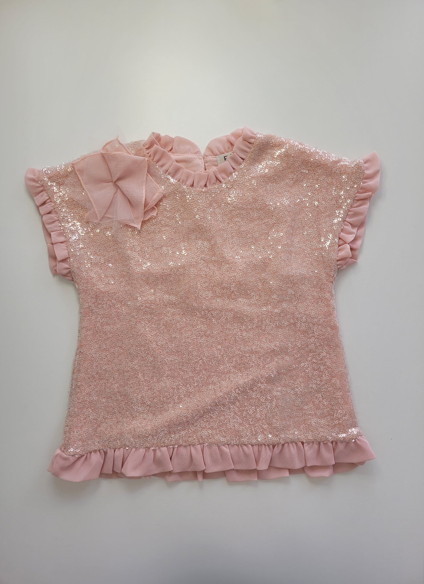 Maglia rosa paillettes