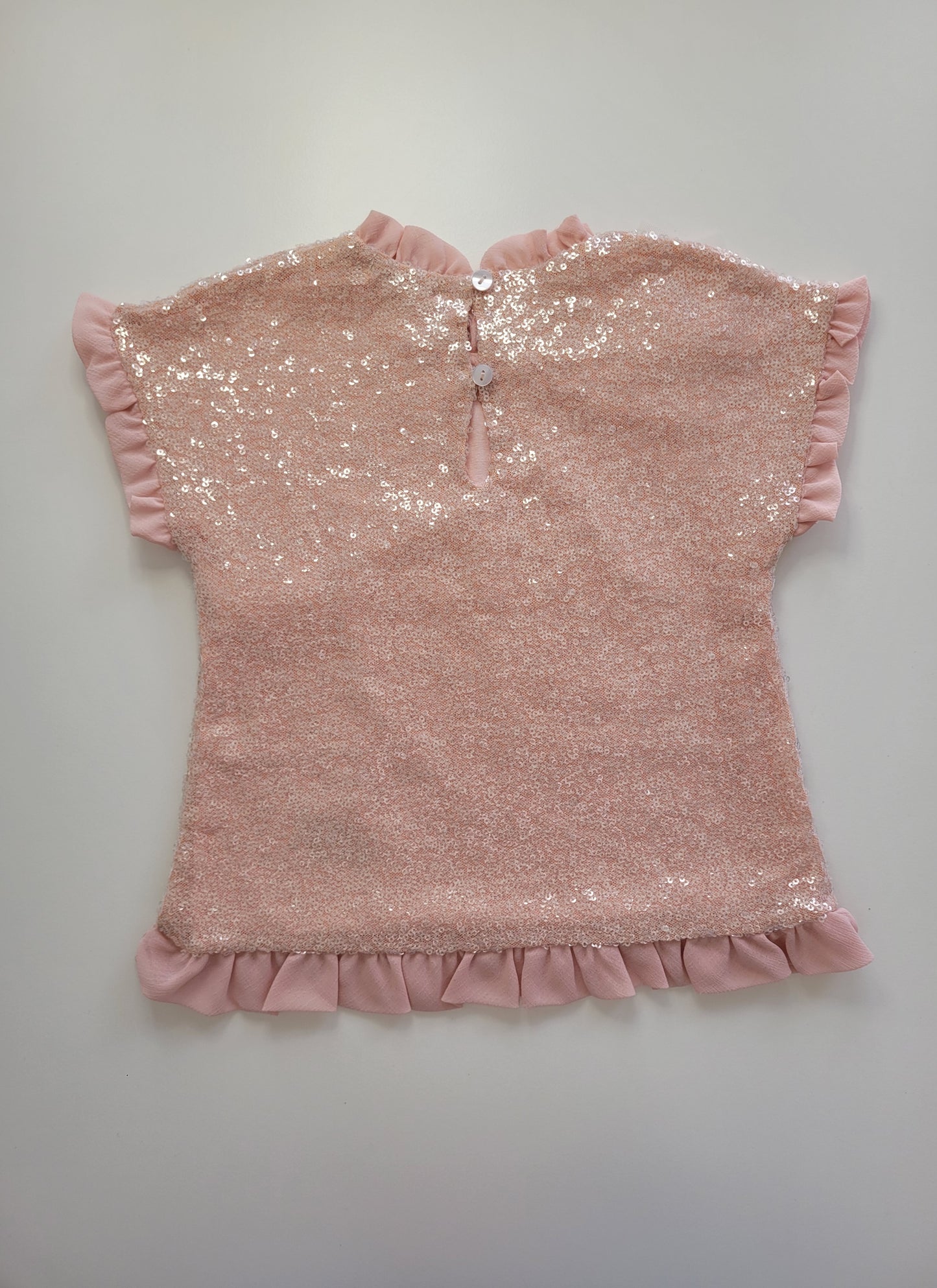 Maglia rosa paillettes